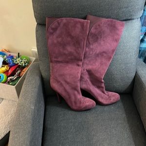 Burgundy boots